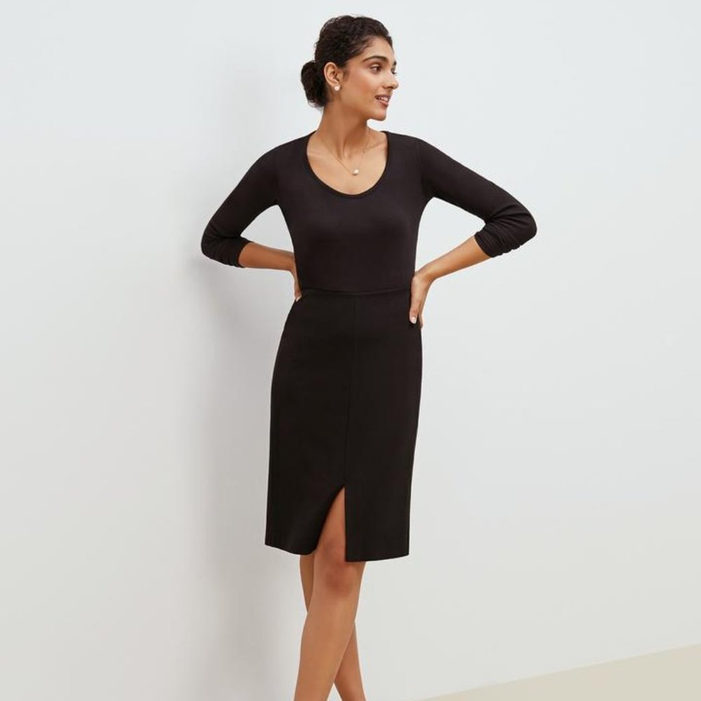 M.M. LaFleur Greenpoint Stretch Jersey Pencil Skirt Black Womens Size 12
